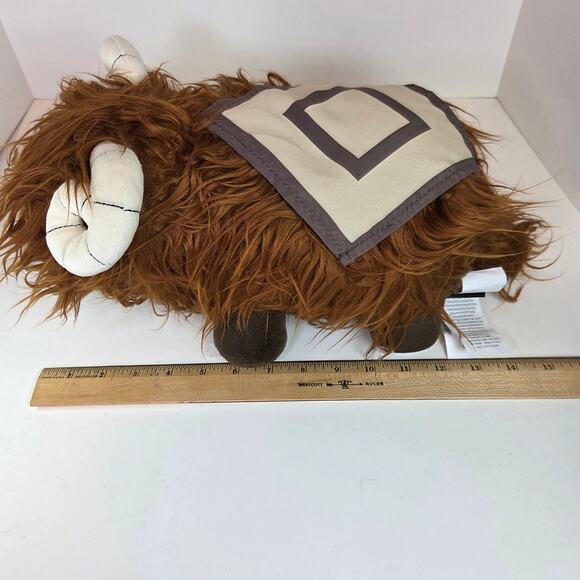 Star Wars Bantha Plush Pillow Jay Franco Mandalorian 14” Brown Shaggy Faux Fur - Picture 12 of 15